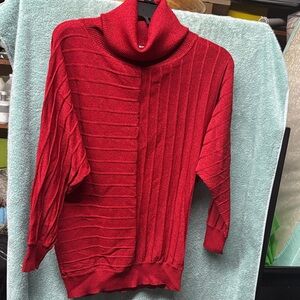 Joseph A Vibrant Red Turtleneck Sweater